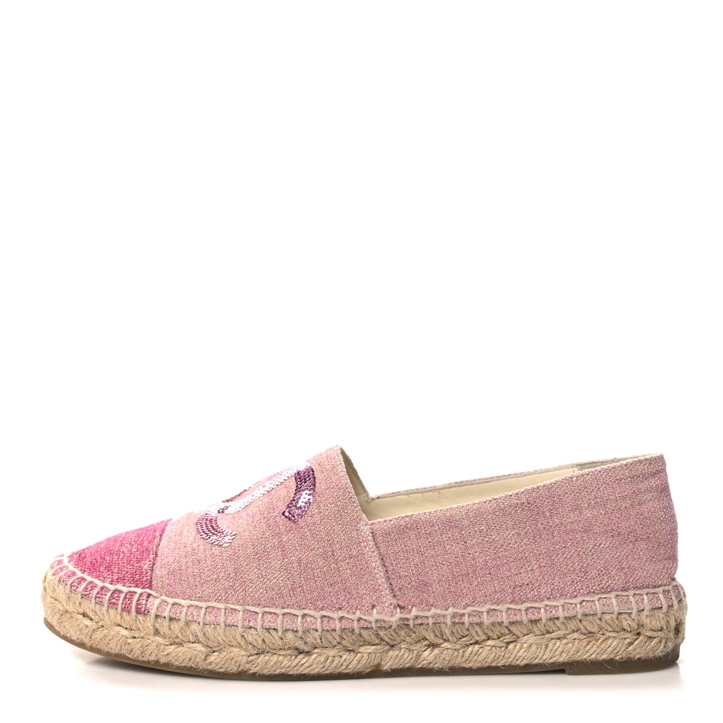 Toile Sequin CC Espadrilles 39 Pink Dark Pink