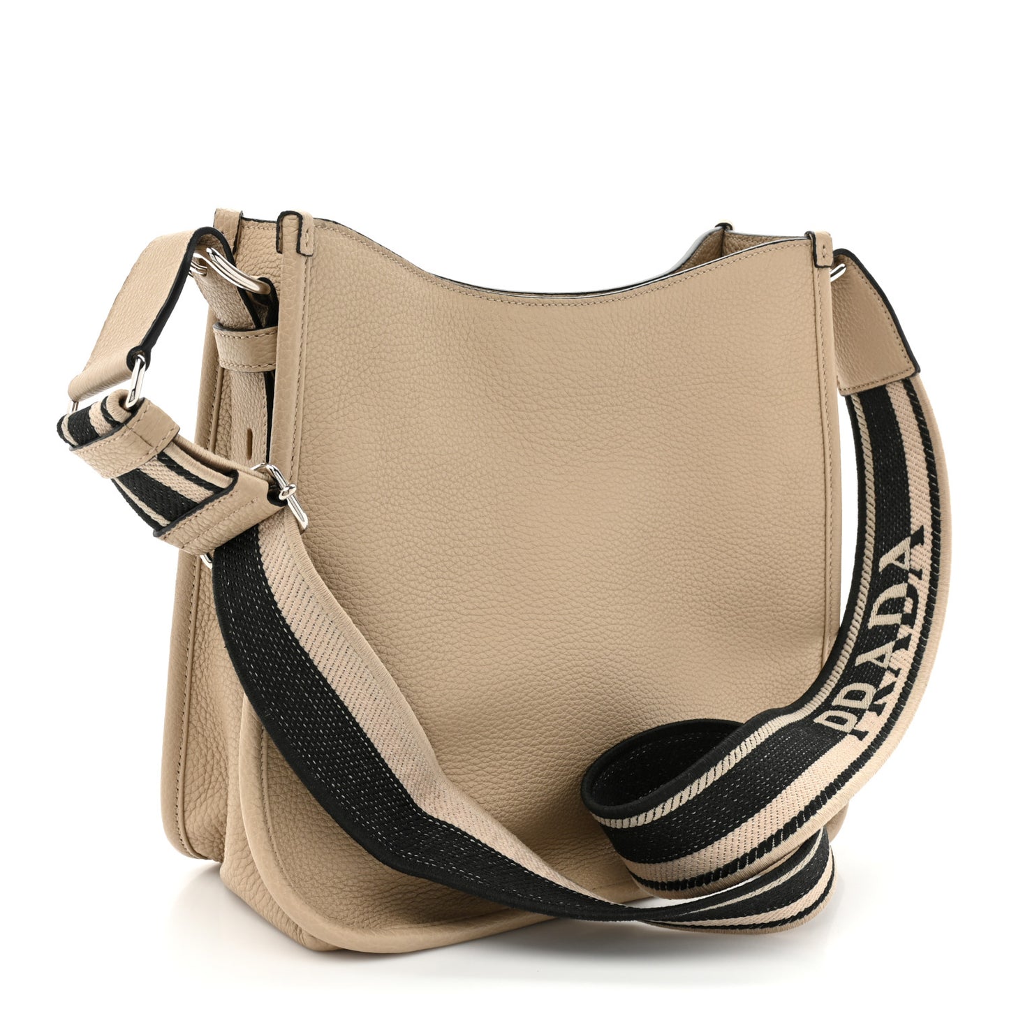 Vitello Daino Soft Hobo Messenger Bag Sabbia