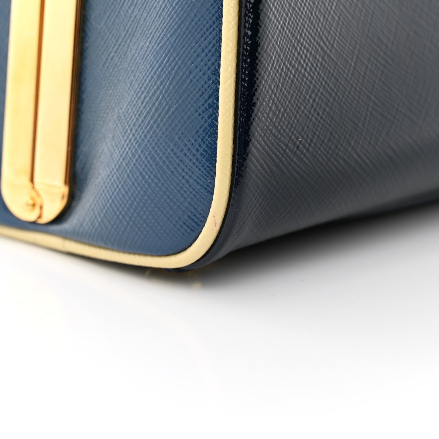 Saffiano Vernice Pyramid Bag Black Bluette