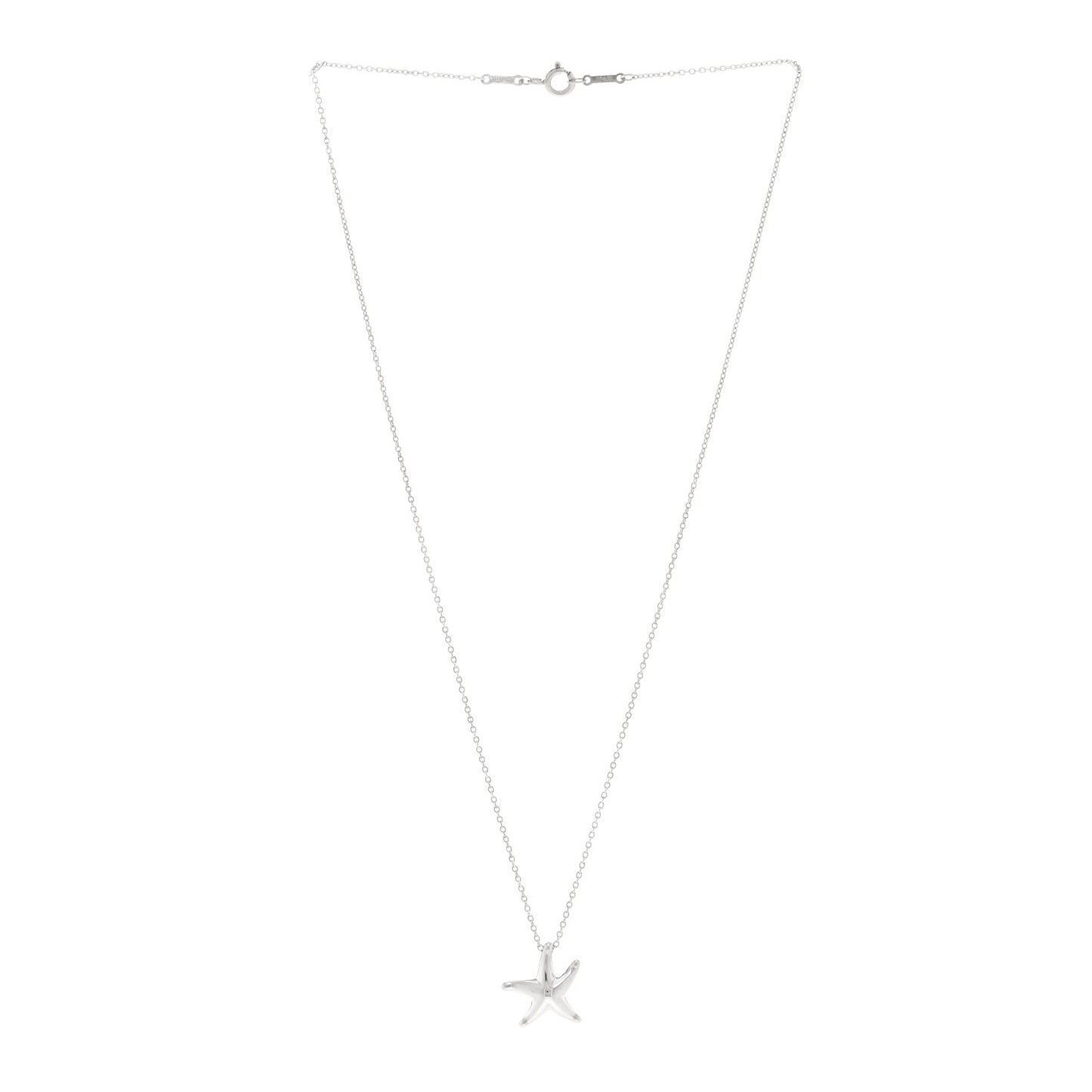 Sterling Silver 15mm Elsa Peretti Starfish Pendant Necklace