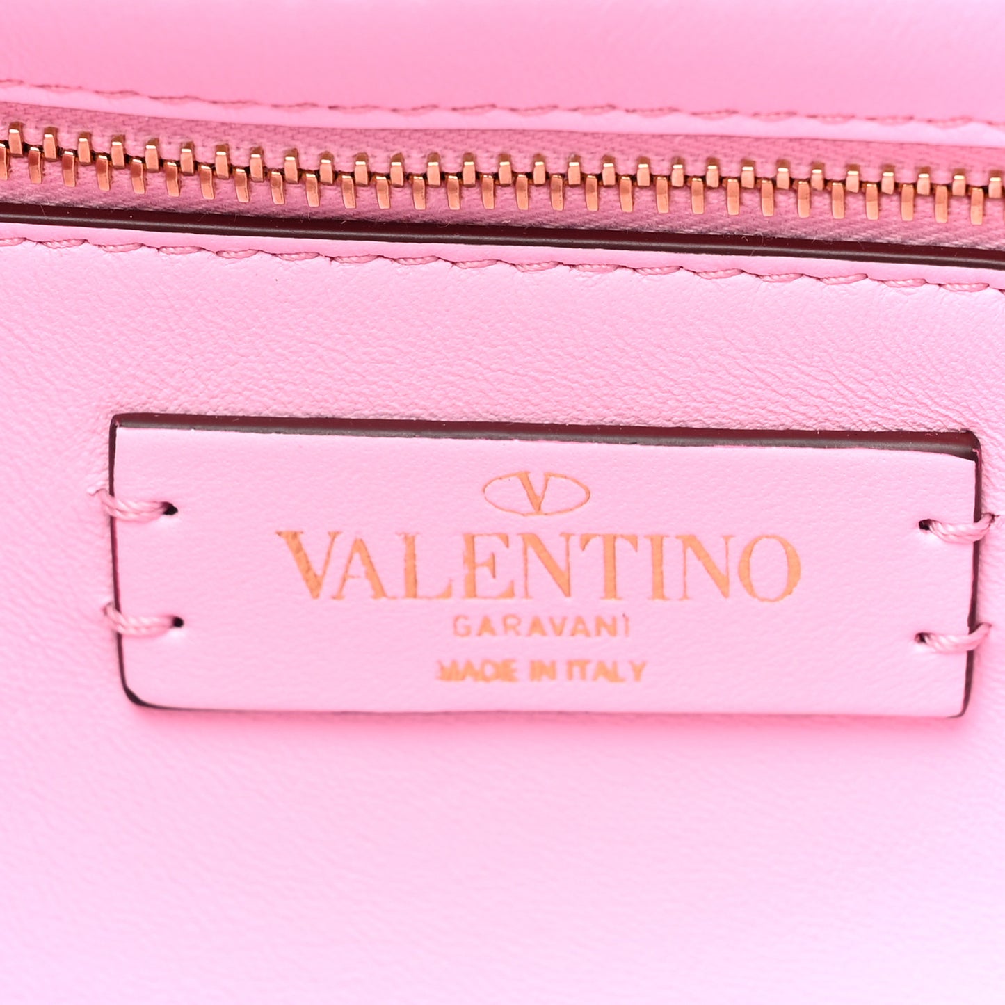Nappa Medium Roman Stud Shoulder Bag Pink Borealis