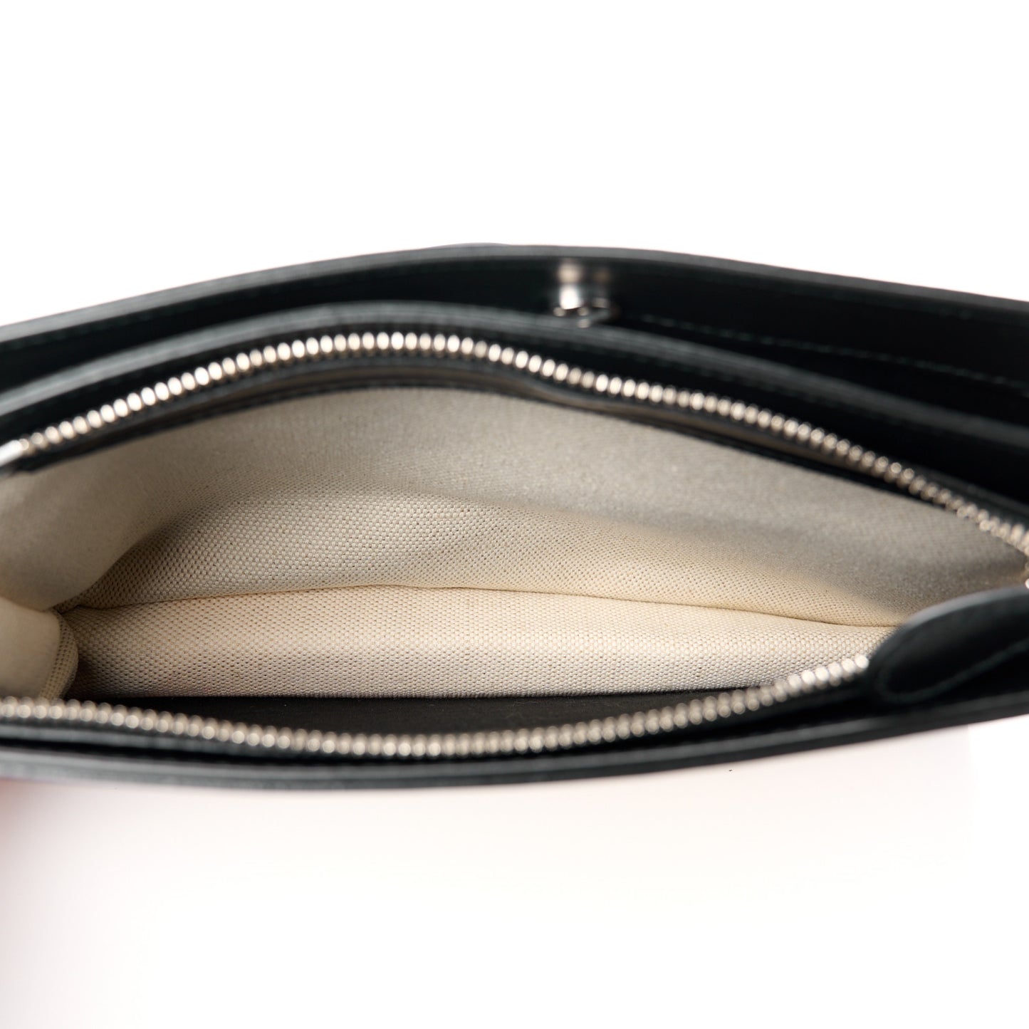 Cotton Canvas Pochette Crossbody Bag Black