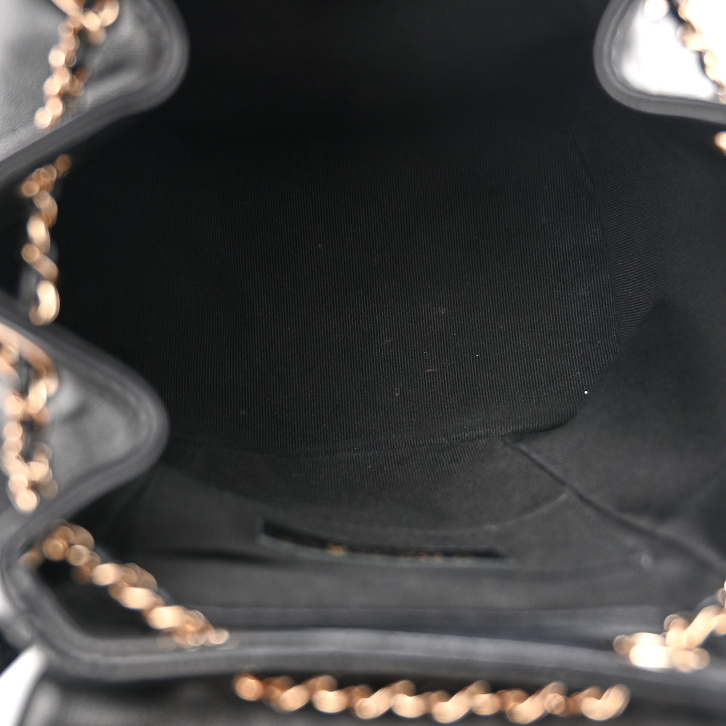 Lambskin Quilted Small Duma Drawstring Backpack Black