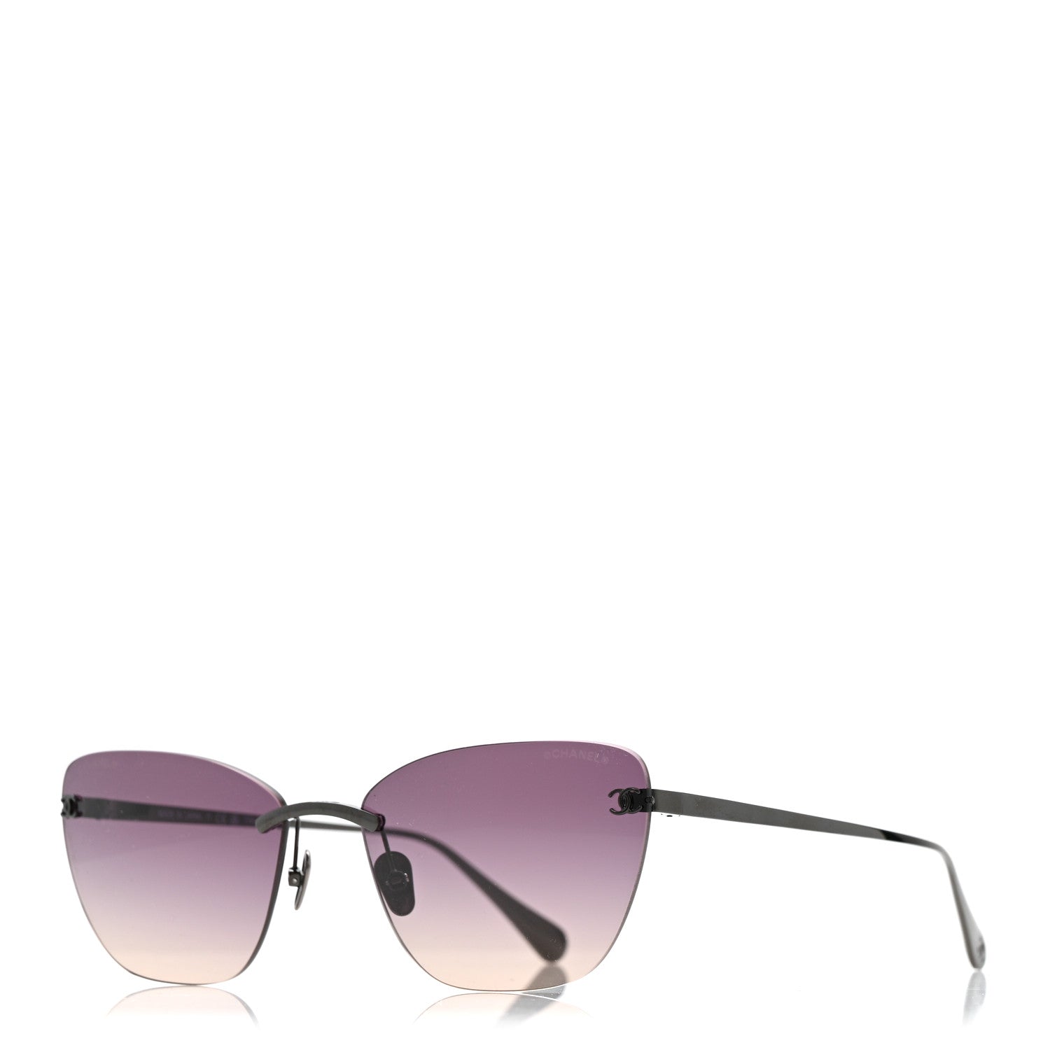 Chanel Titanium Cat Eye CC Sunglasses 4286-T Black 1840642