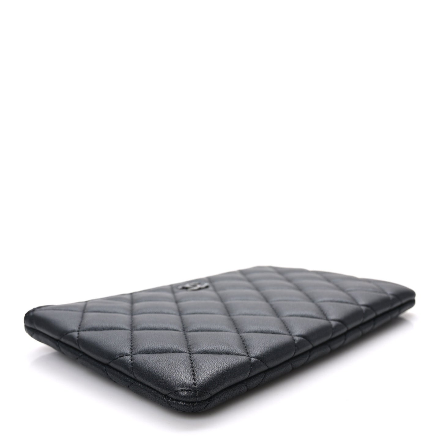 Pearly Lambskin Quilted Cosmetic Case So Black