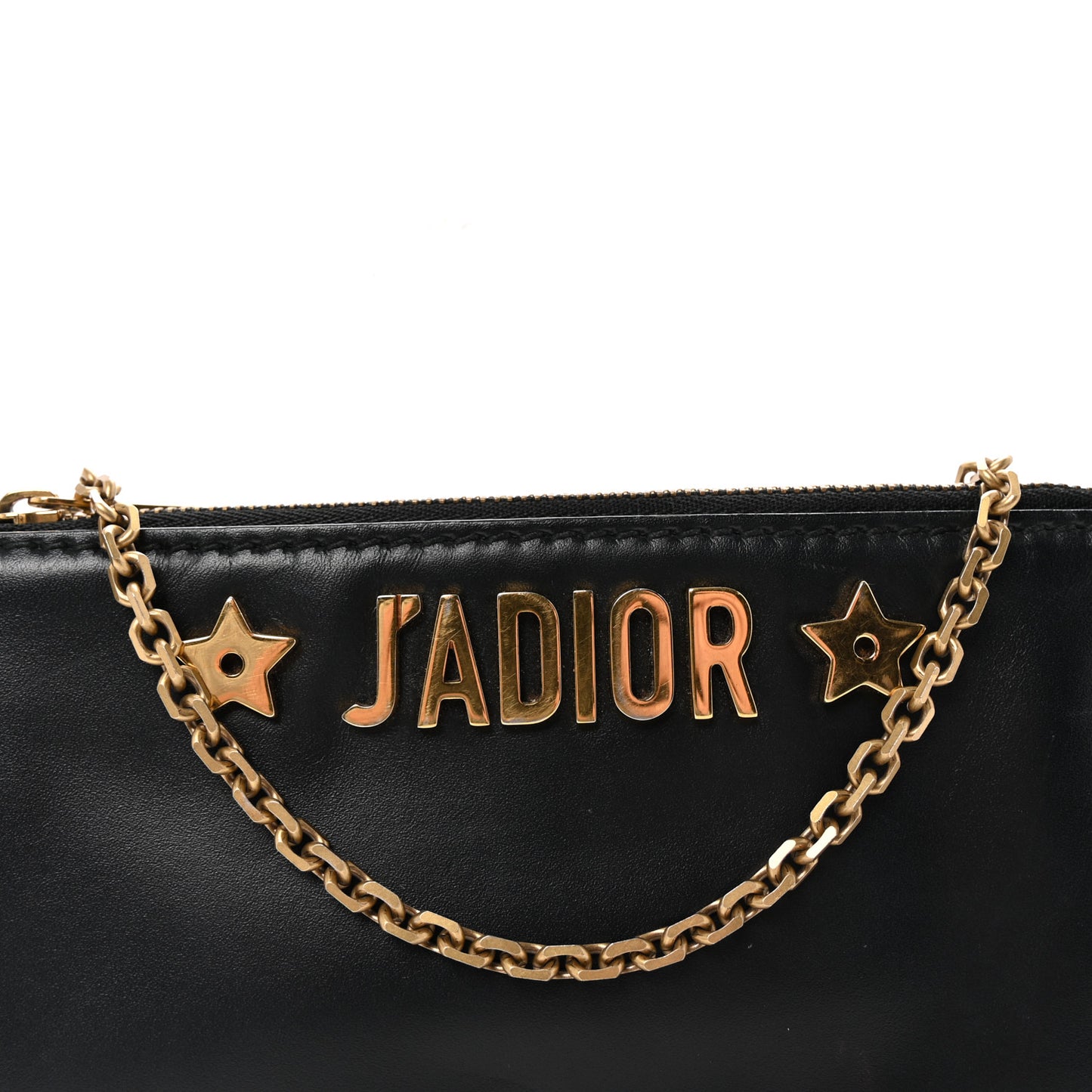 Calfskin J'adior Croisiere Chain Pouch Black