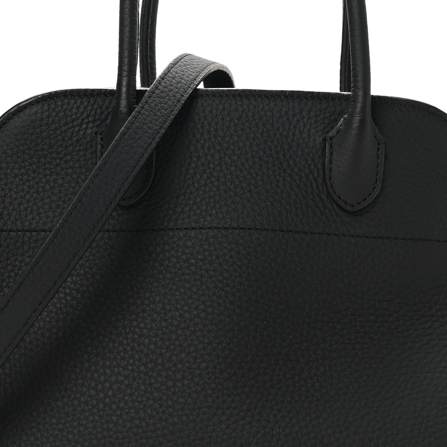 Grained Calfskin Soft Margaux 10 Bag Black