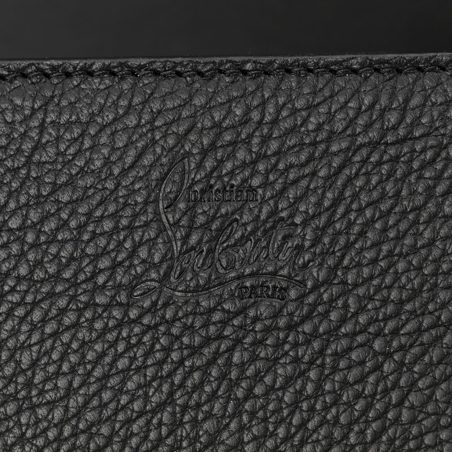 Calfskin Spikes Loubinthesky Paloma Clutch Black