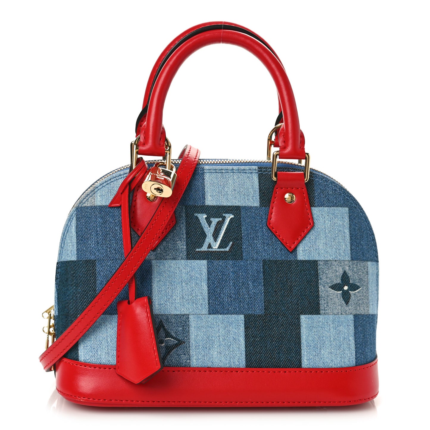 Denim Damier Monogram Patchwork Alma BB