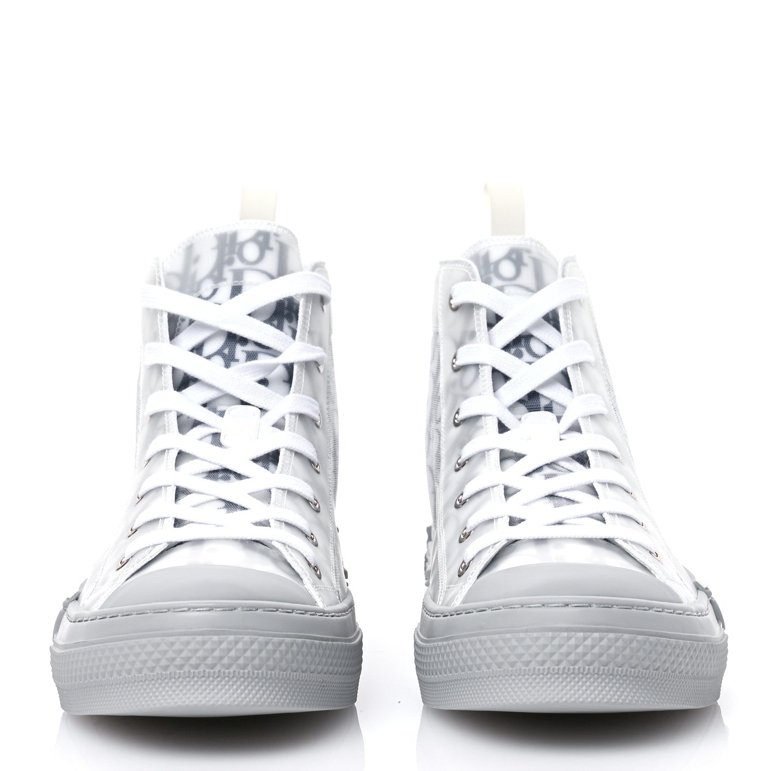 Christian Dior Technical Canvas Oblique Mens B23 High Top Sneakers 43 Blue White 2 of 9