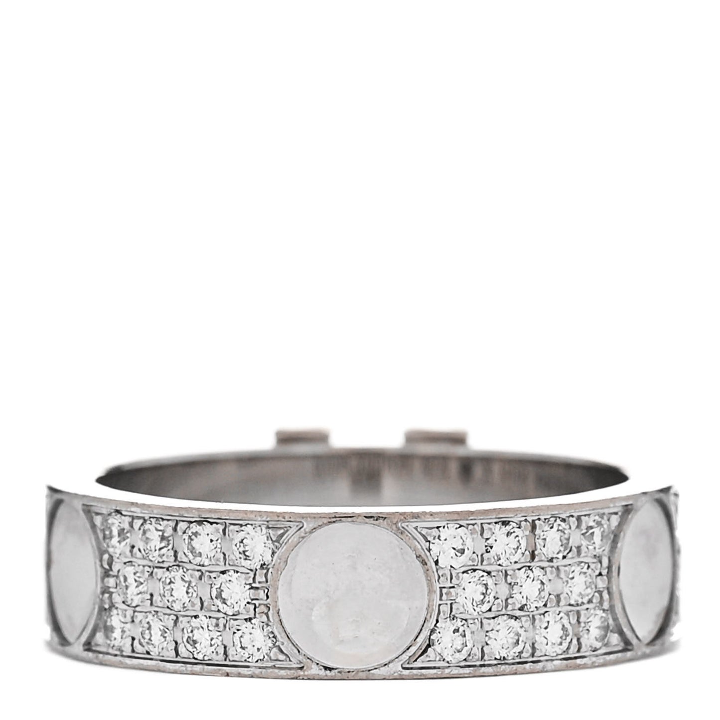 18K White Gold Diamond Empreinte Pave Ring 50 5.25