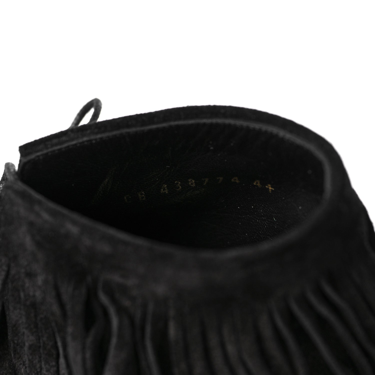 Saint Laurent Suede Fringe Babies Ankle Boots 41 Black 8 of 9