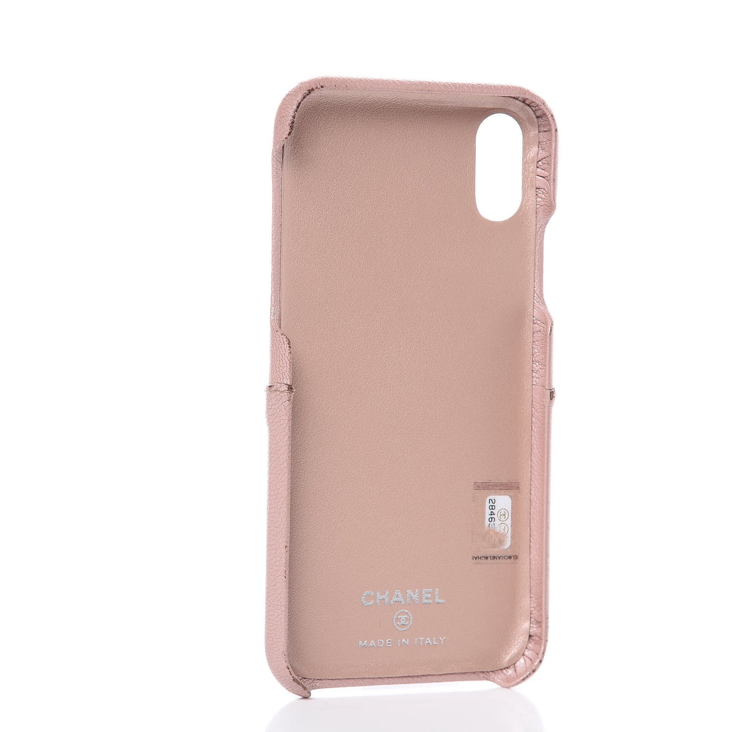 Goatskin Camellia iPhone X Case Pink