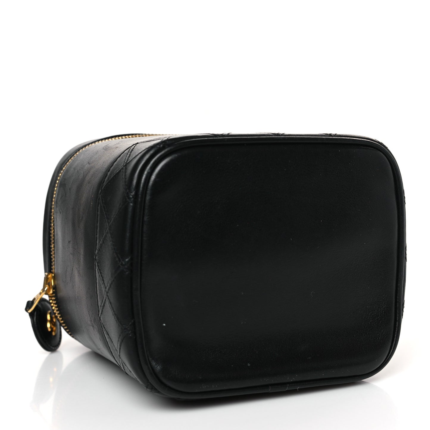 Lambskin Vanity Cosmetic Bag Black