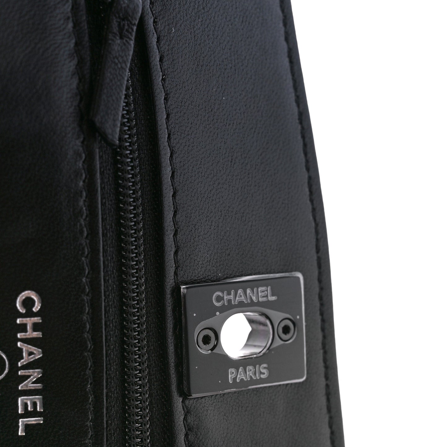 Lambskin Quilted Trendy CC Wallet On Chain WOC So Black