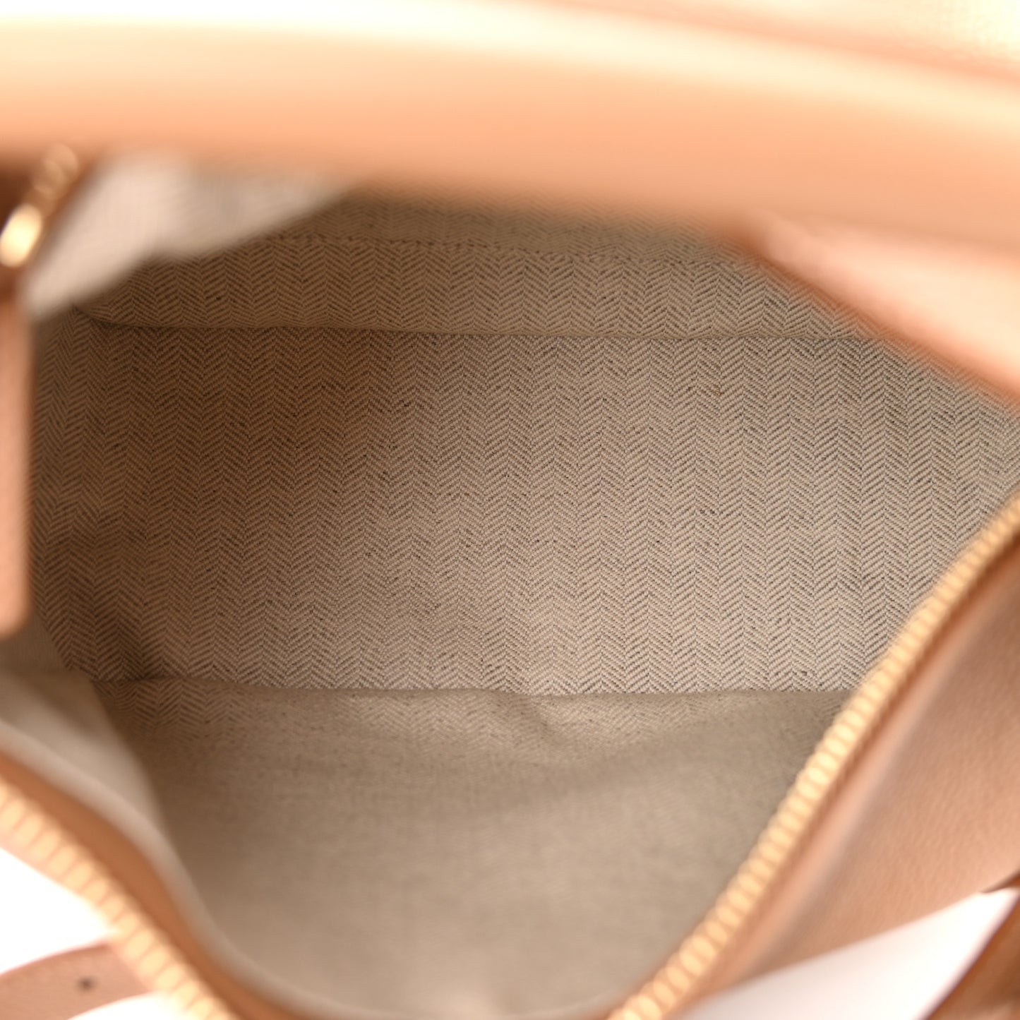Soft Grained Small Puzzle Edge Bag Toffee