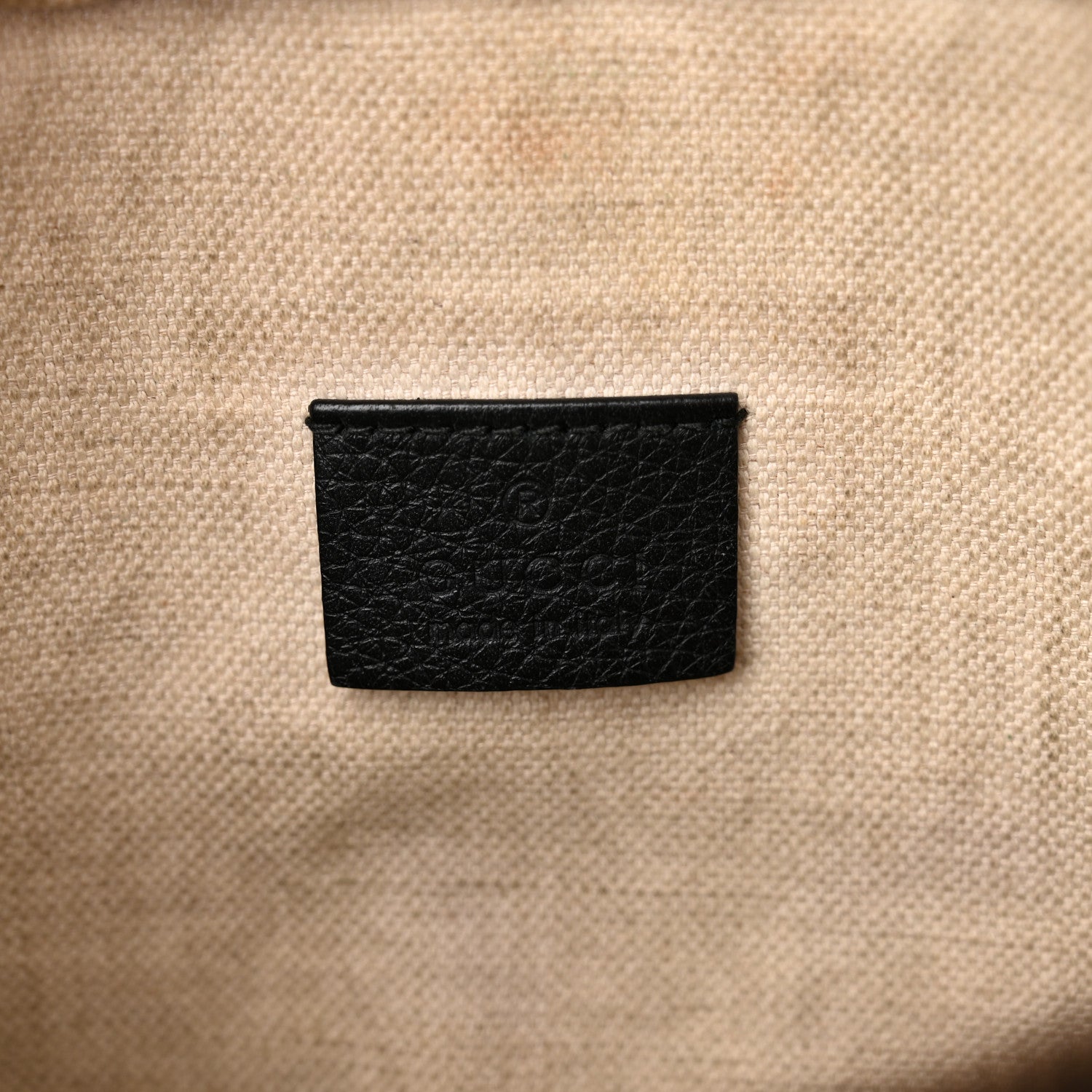 Gucci Grained Calfskin Coco Capitan Logo Belt Bag Black 6 of 16