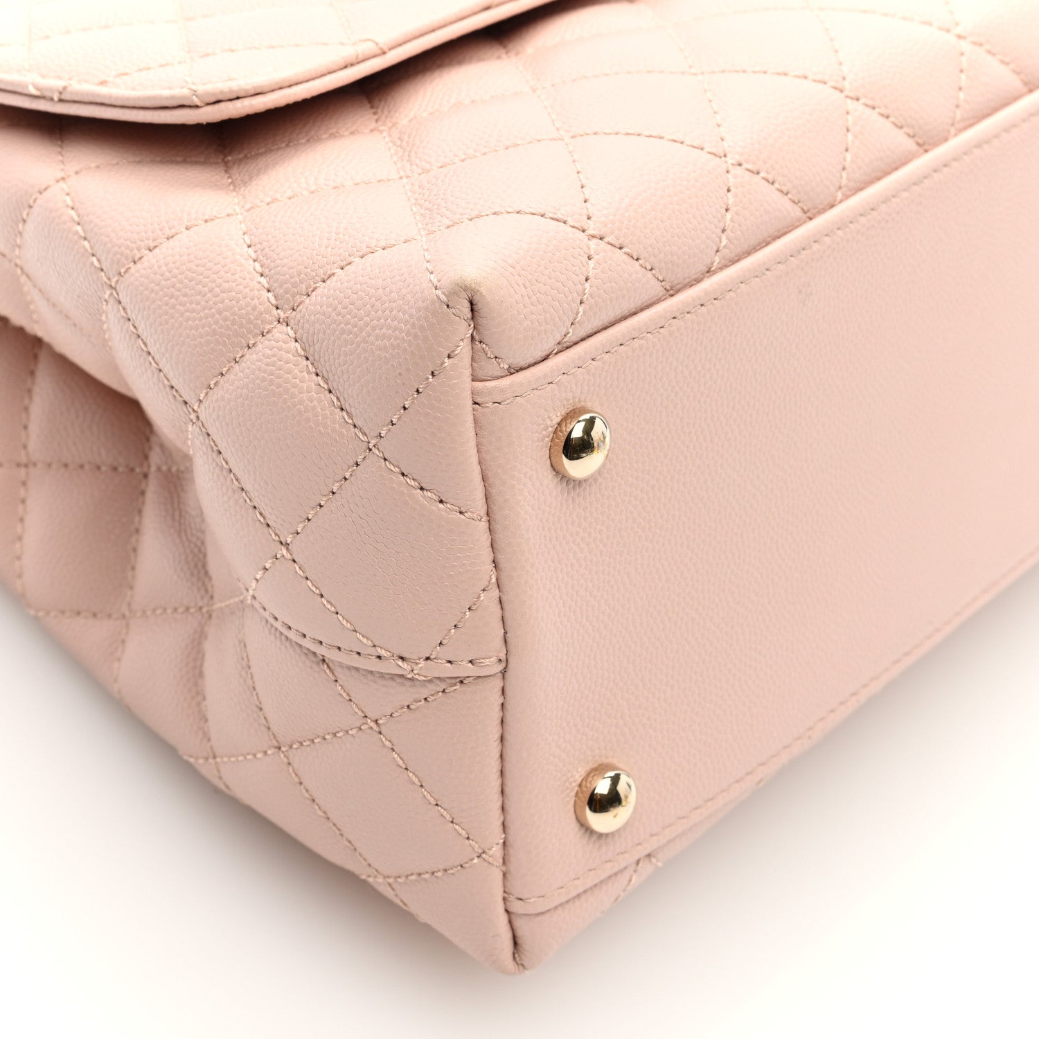 Chanel Caviar Quilted Small Coco Handle Flap Light Pink 9 of 10