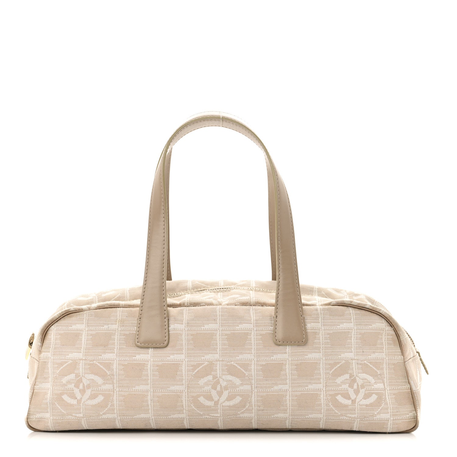 Chanel Nylon Travel Bowler Beige 1 of 12