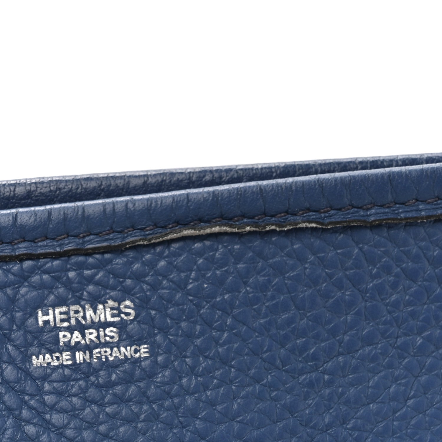 Hermes Taurillon Clemence Evelyne PM Bleu Brighton 11 of 17