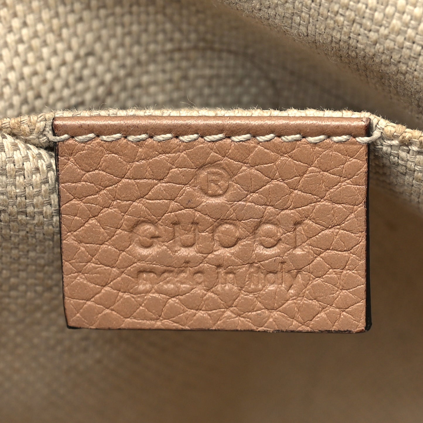 Pebbled Calfskin Small Soho Disco Bag Camelia