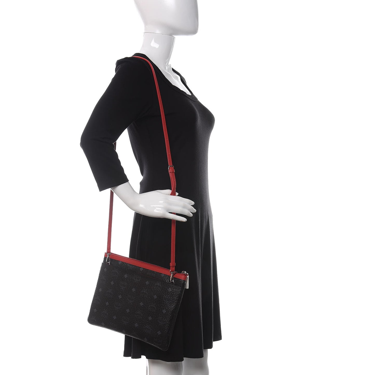 Visetos Crossbody Pouch Black Red