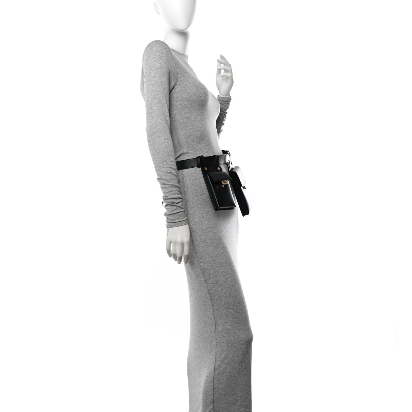 Calfskin Multi Pocket Belt Black