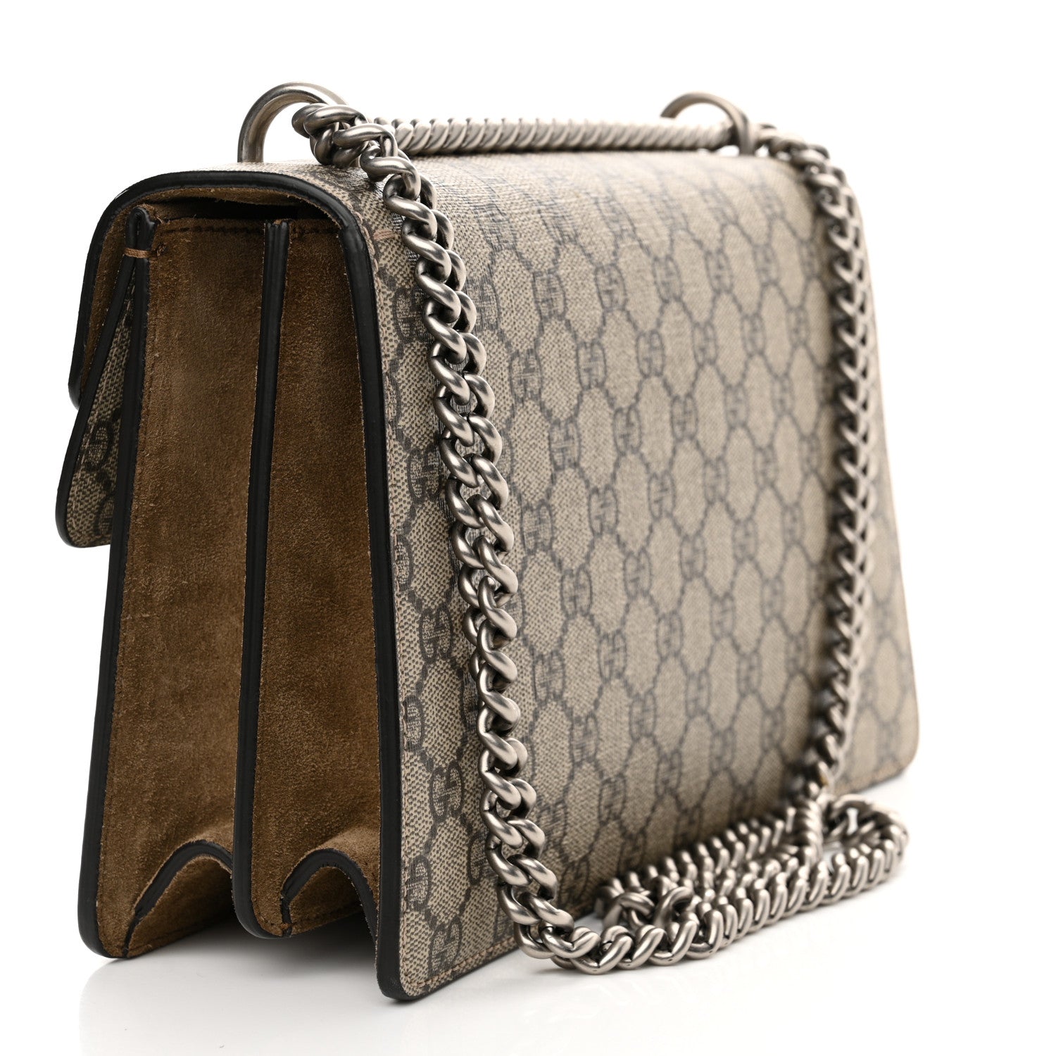 Gucci GG Supreme Monogram Small Dionysus Shoulder Bag Taupe 3 of 12