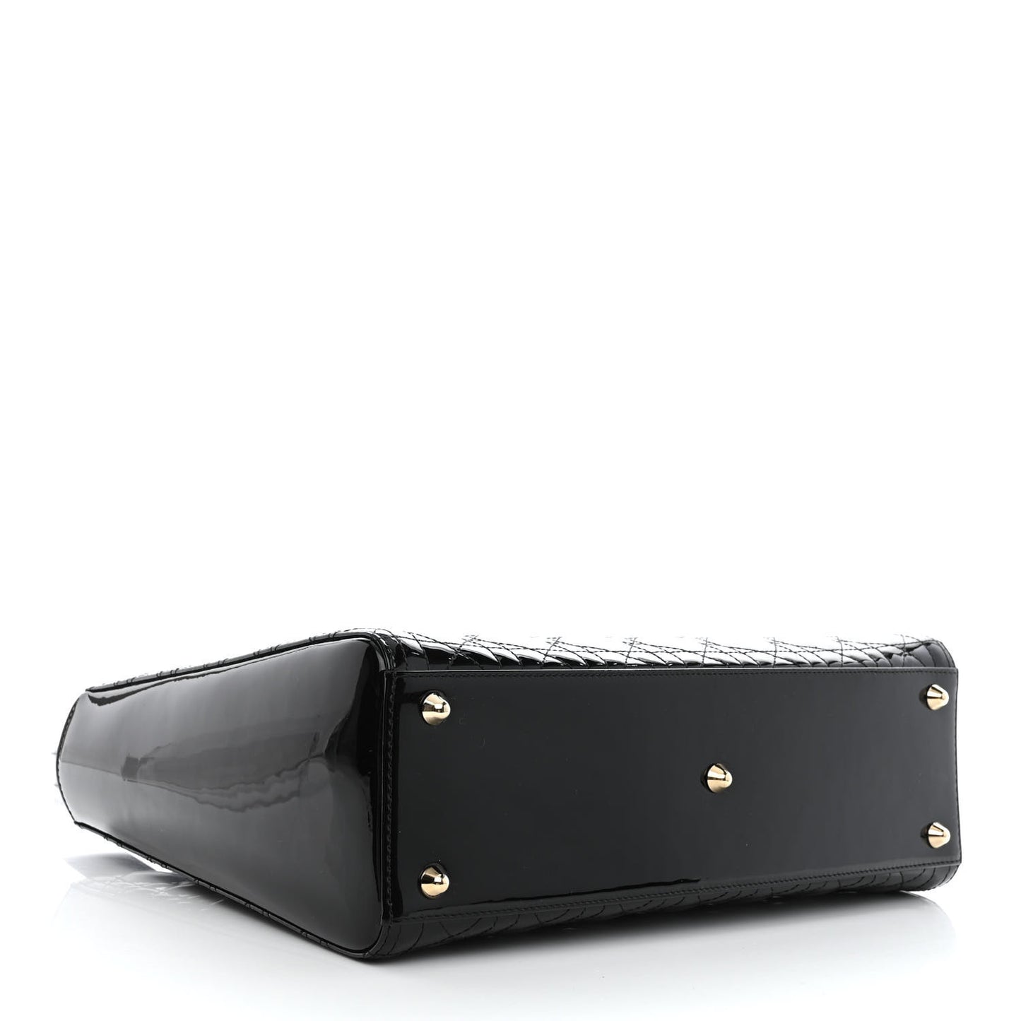 Patent Cannage Large Lady Dior Black