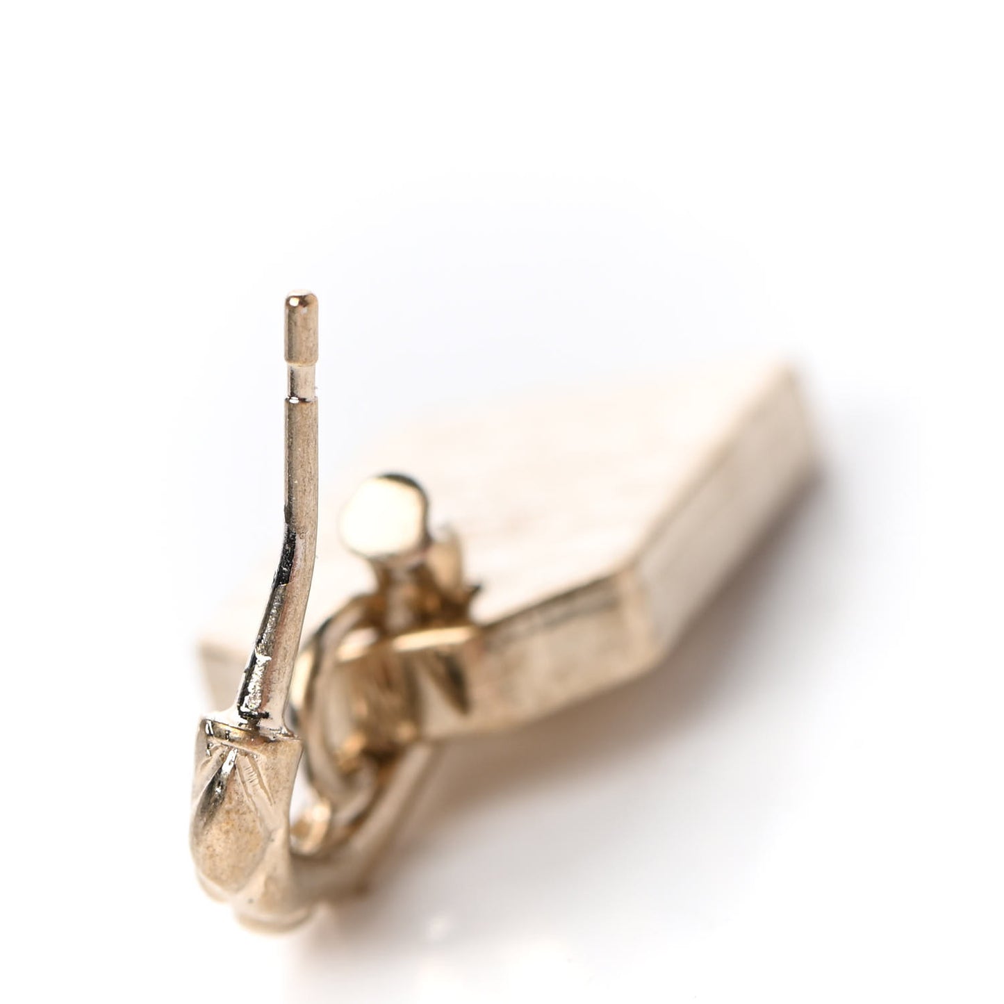 CC Tag Drop Earrings Gold