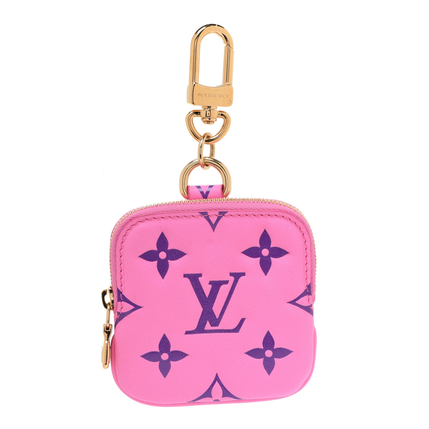 Louis Vuitton Lambskin Embossed Monogram Vuittamins Multipochette Lanyard Key Holder Rose Violet 1 of 4