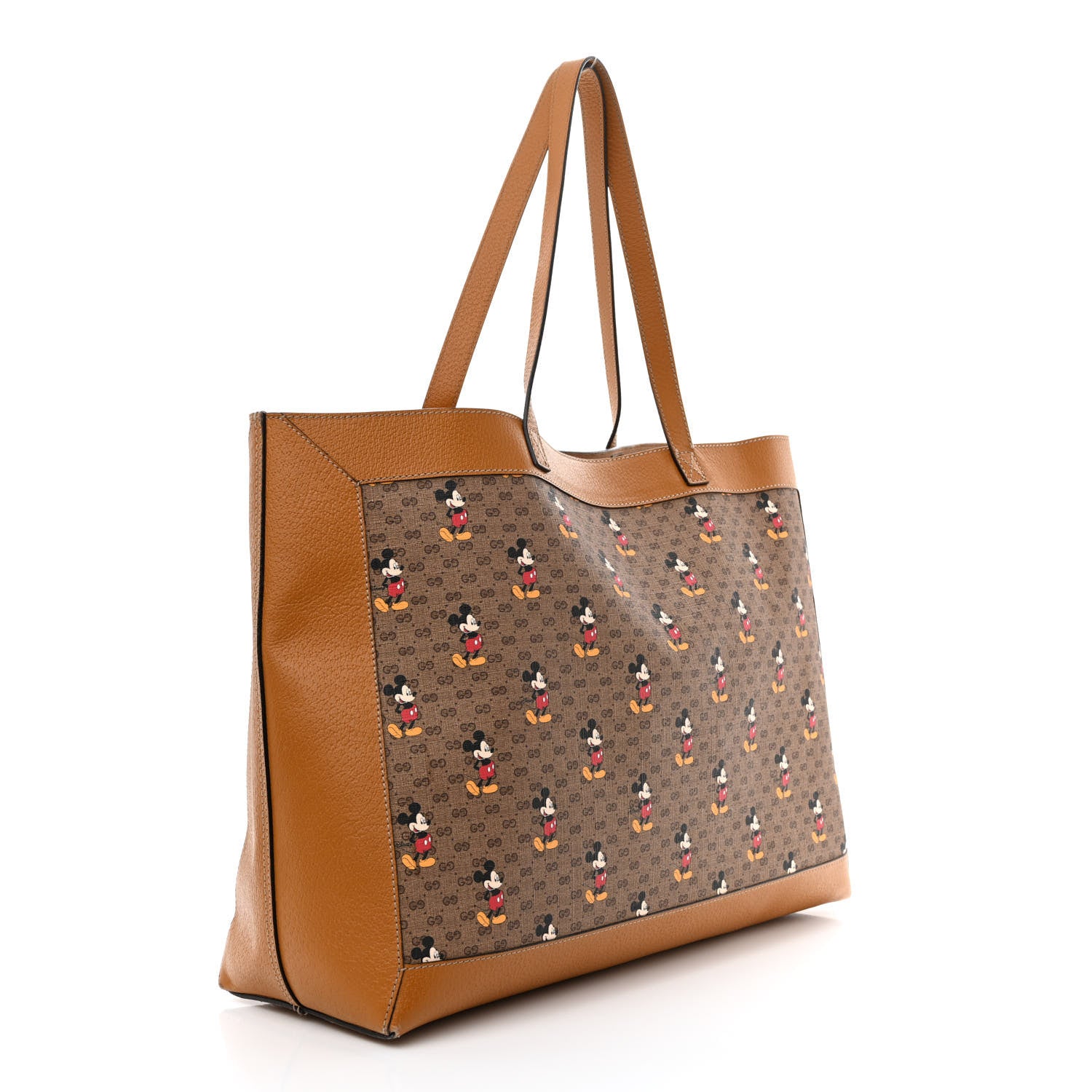 Gucci X DISNEY Mini Vintage GG Supreme Monogram Mickey Mouse Large Shopping Tote Beige Vintage Sun Oil 3 of 11