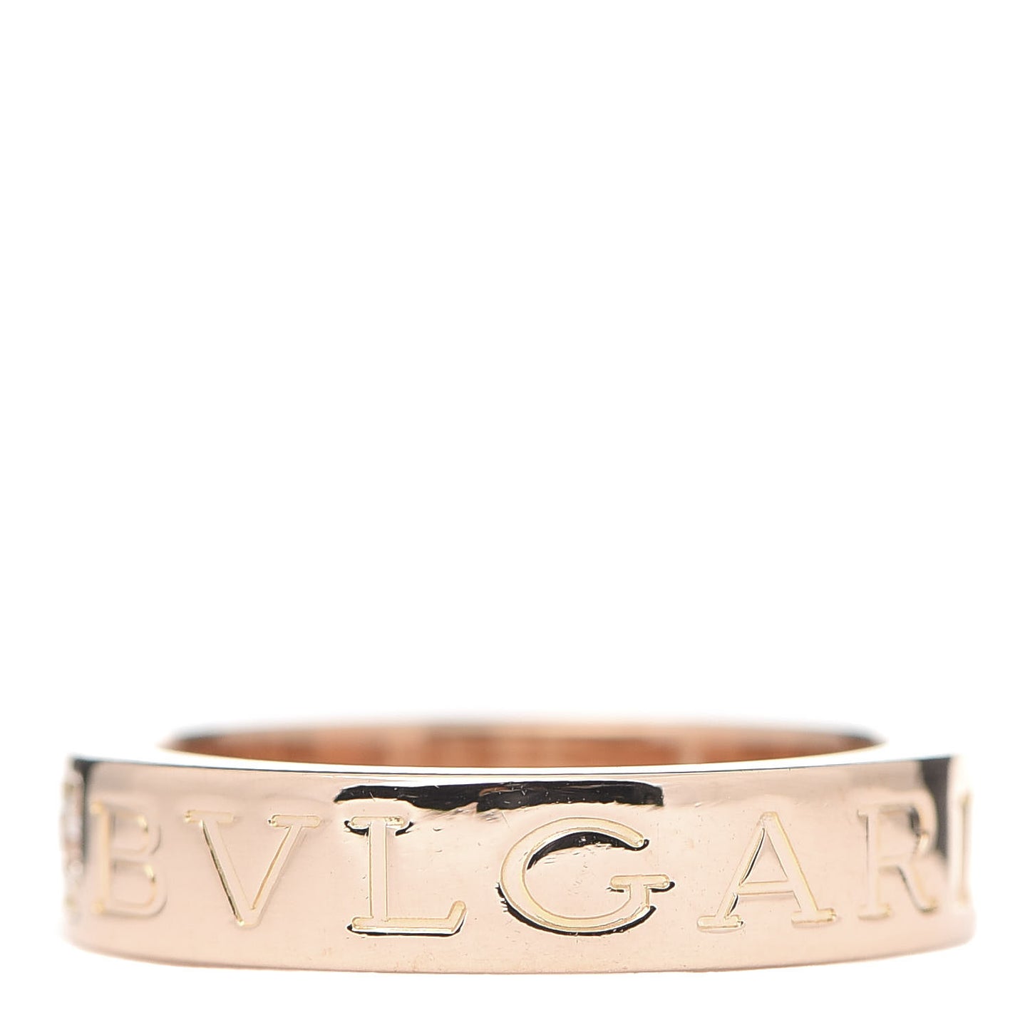 18K Rose Gold Diamond B.Zero1 Essential Band Ring 47 4