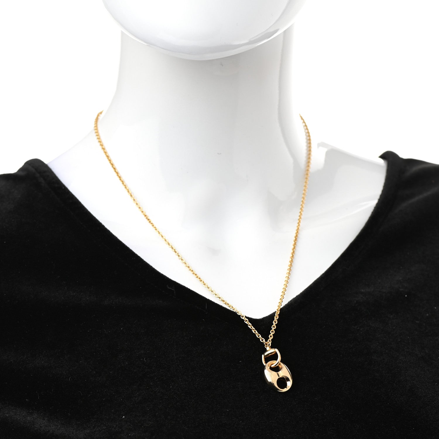 Gucci 18K Yellow Gold Marina Pendant Necklace 2 of 6
