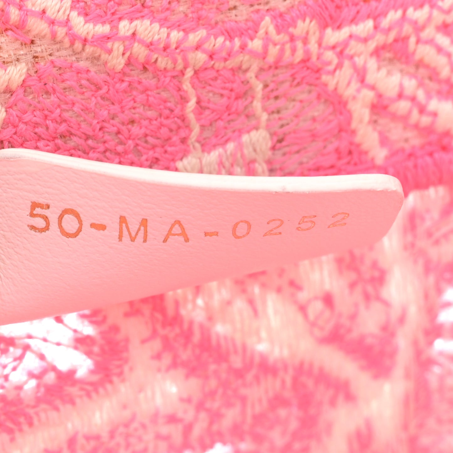 Transparent Canvas Embroidered Small Toile De Jouy Reverse Book Tote Fluorescent Pink