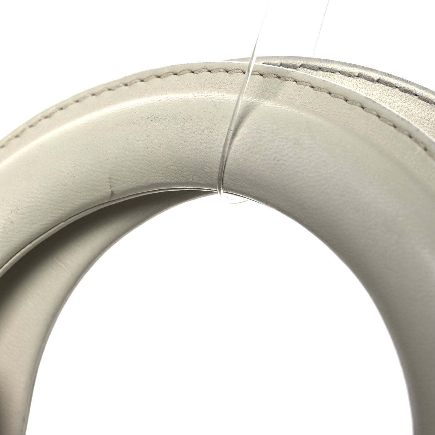 Calfskin Cannage Studded Small Supple Lady Dior White