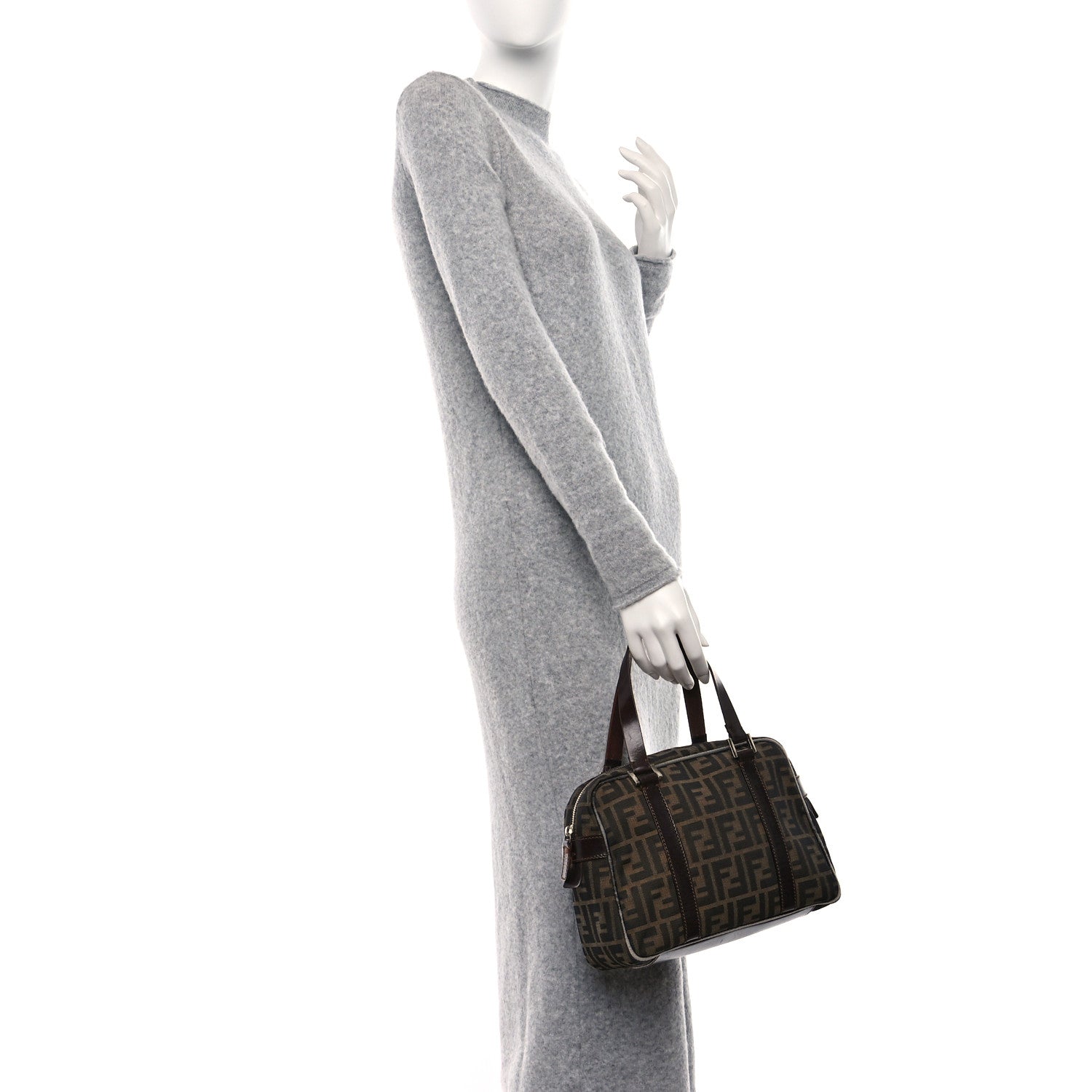 Fendi Zucca Boston Tobacco 3 of 10