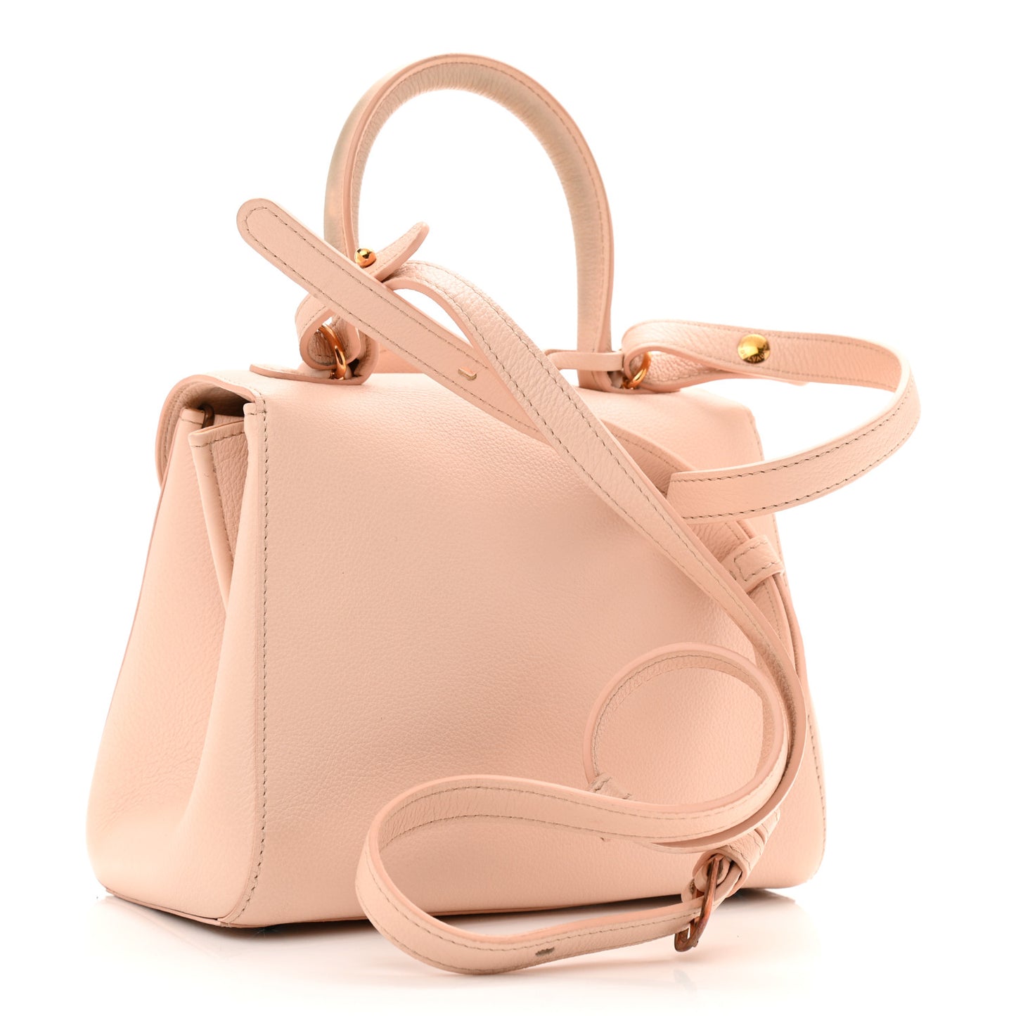 Grained Calfskin Mini Brillant Satchel Light Pink
