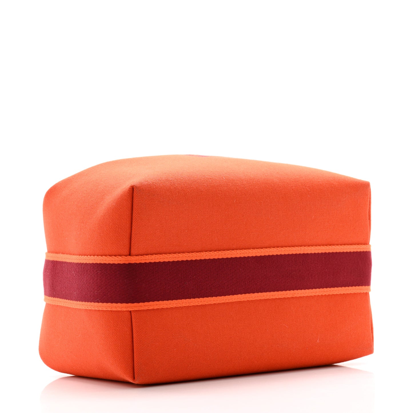 Canvas Large Bride-A-Brac Pouch Orange Feu Burgundy