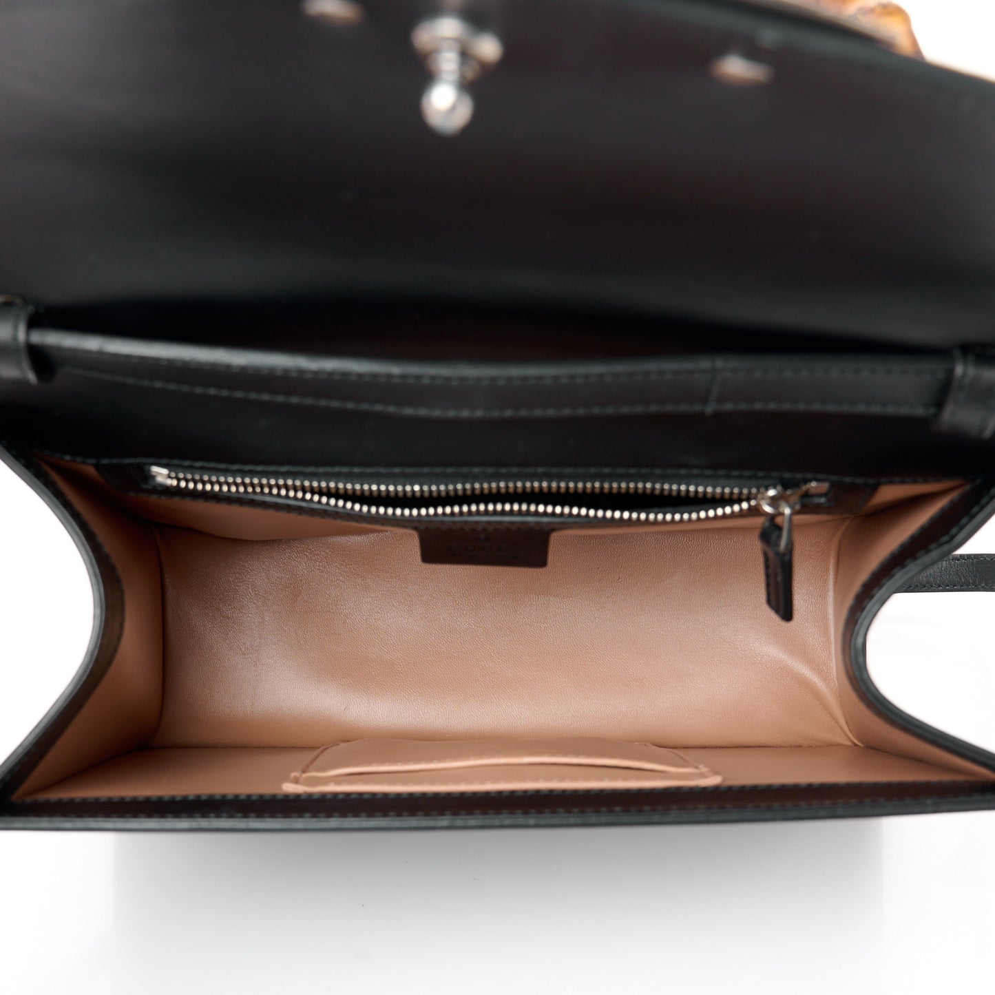 Calfskin Snakeskin Small Lilith Top Handle Bag Black