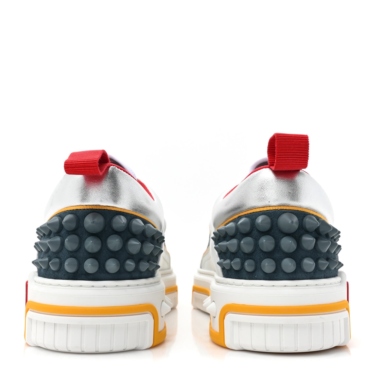 Calfskin Suede Laminated Nappa Spike Mens Astroloubi Low Top Sneakers 43.5 Titan Supernova