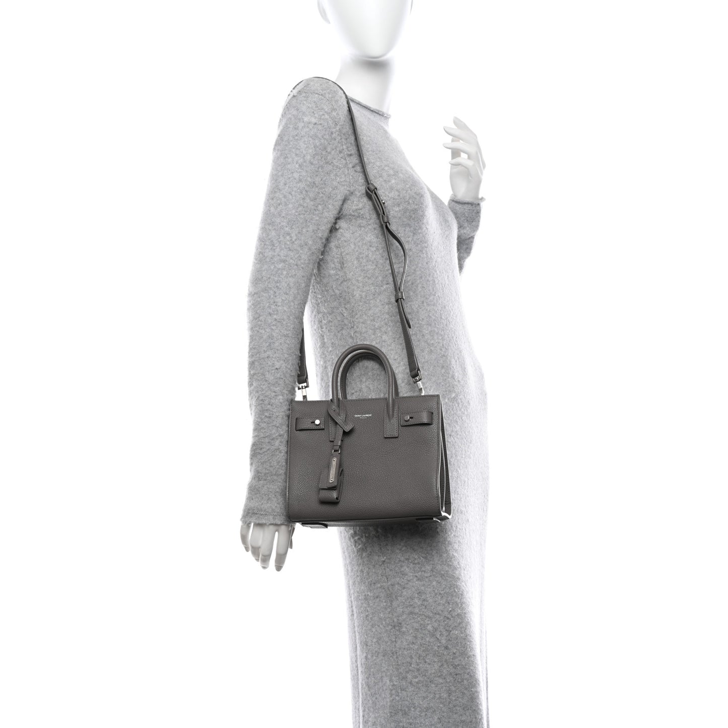 Grained Calfskin Nano Supple Sac De Jour Fog