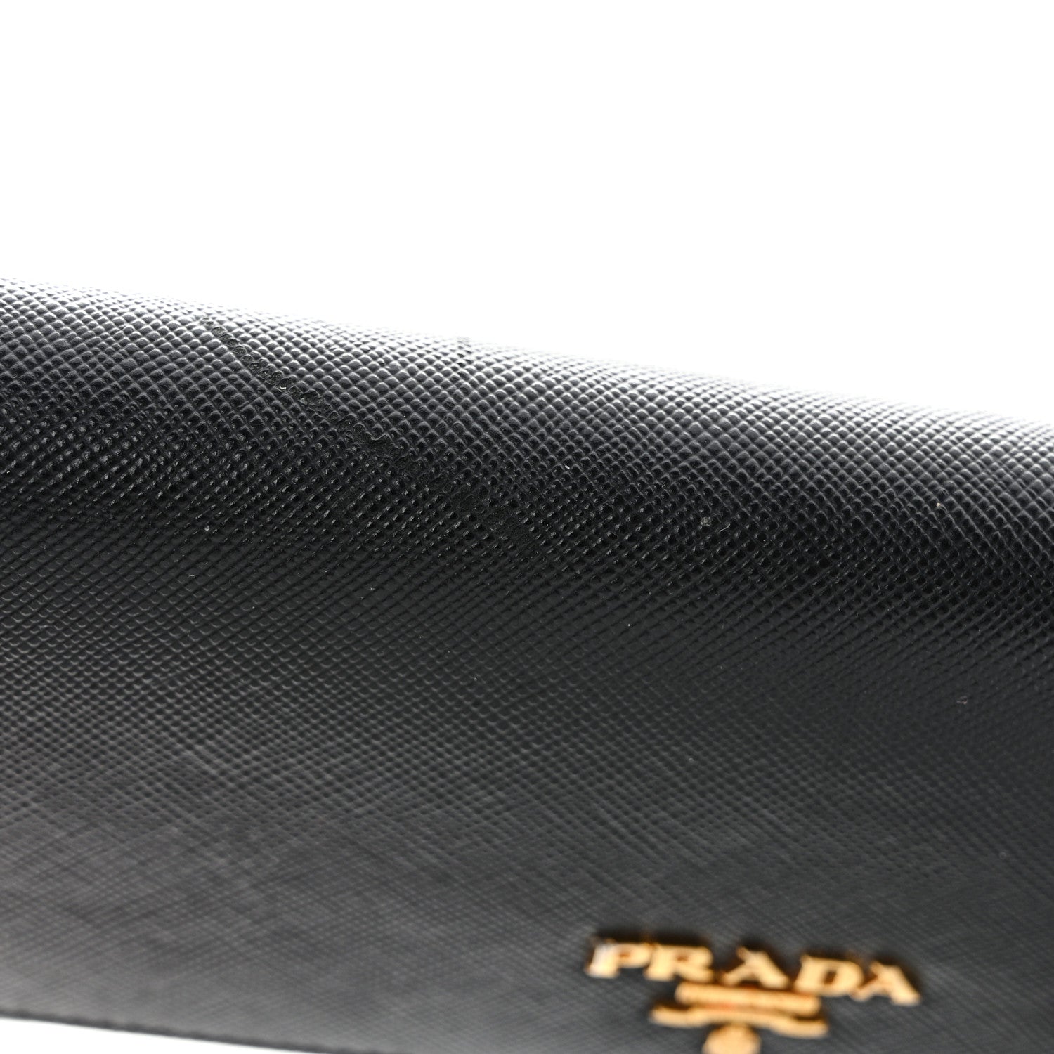 Prada Saffiano Metal Continental Flap Wallet Black 11 of 11