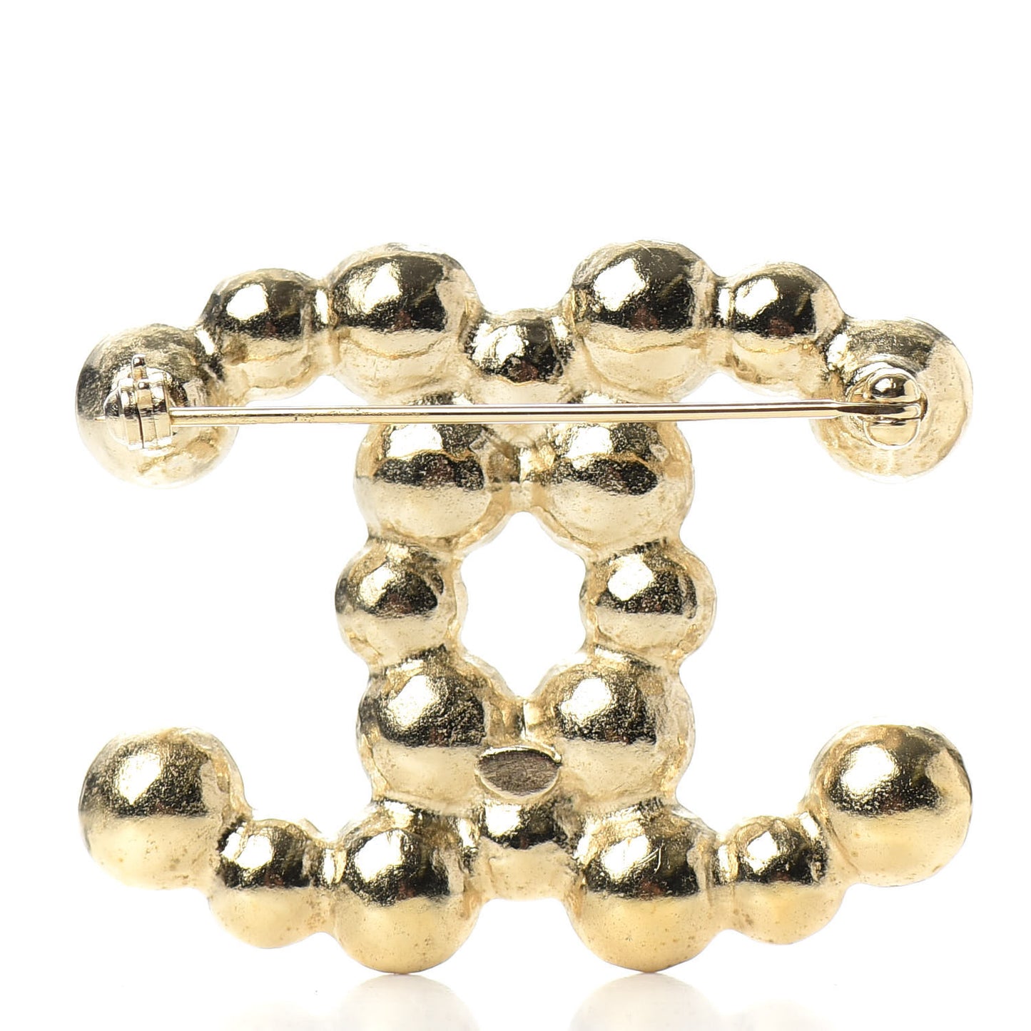 Pearl CC Brooch Gold Pearly White