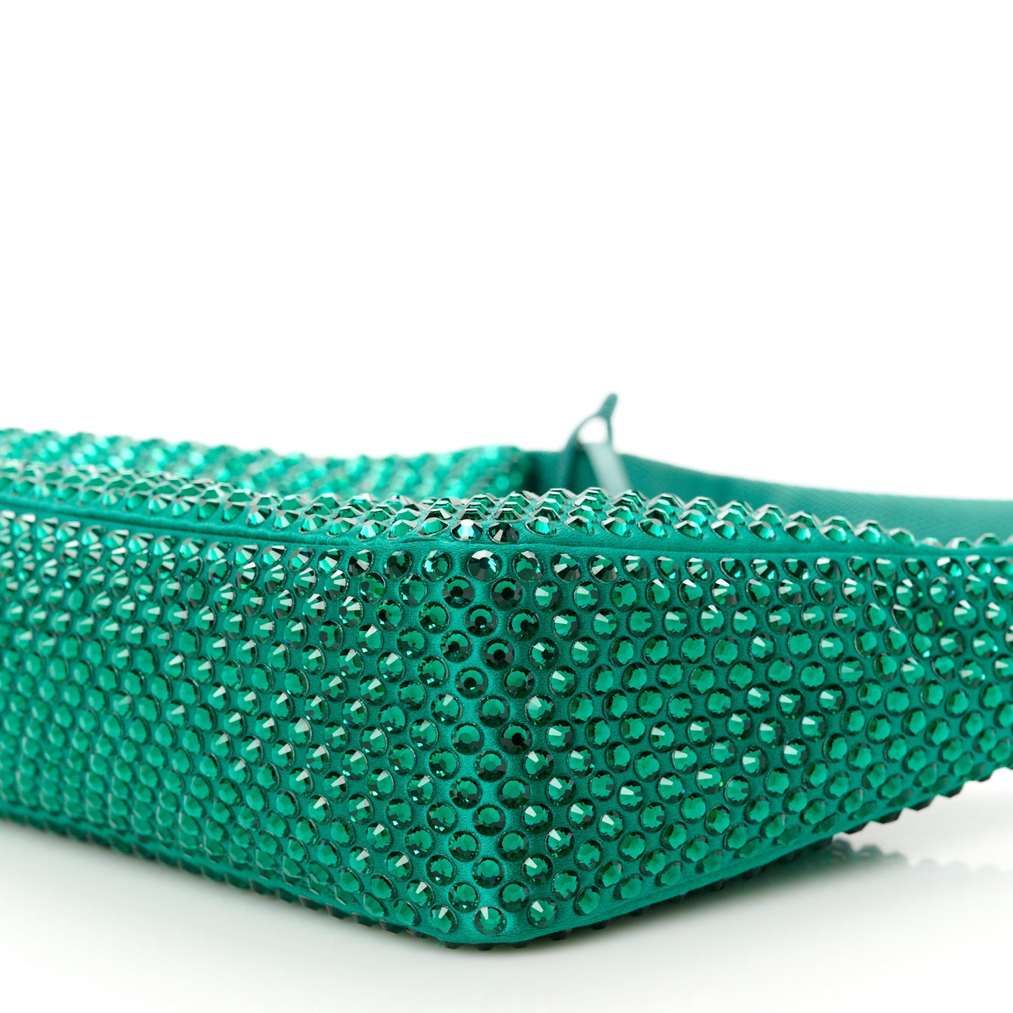 Satin Crystal Mini Re-Edition 2000 Bag Mango