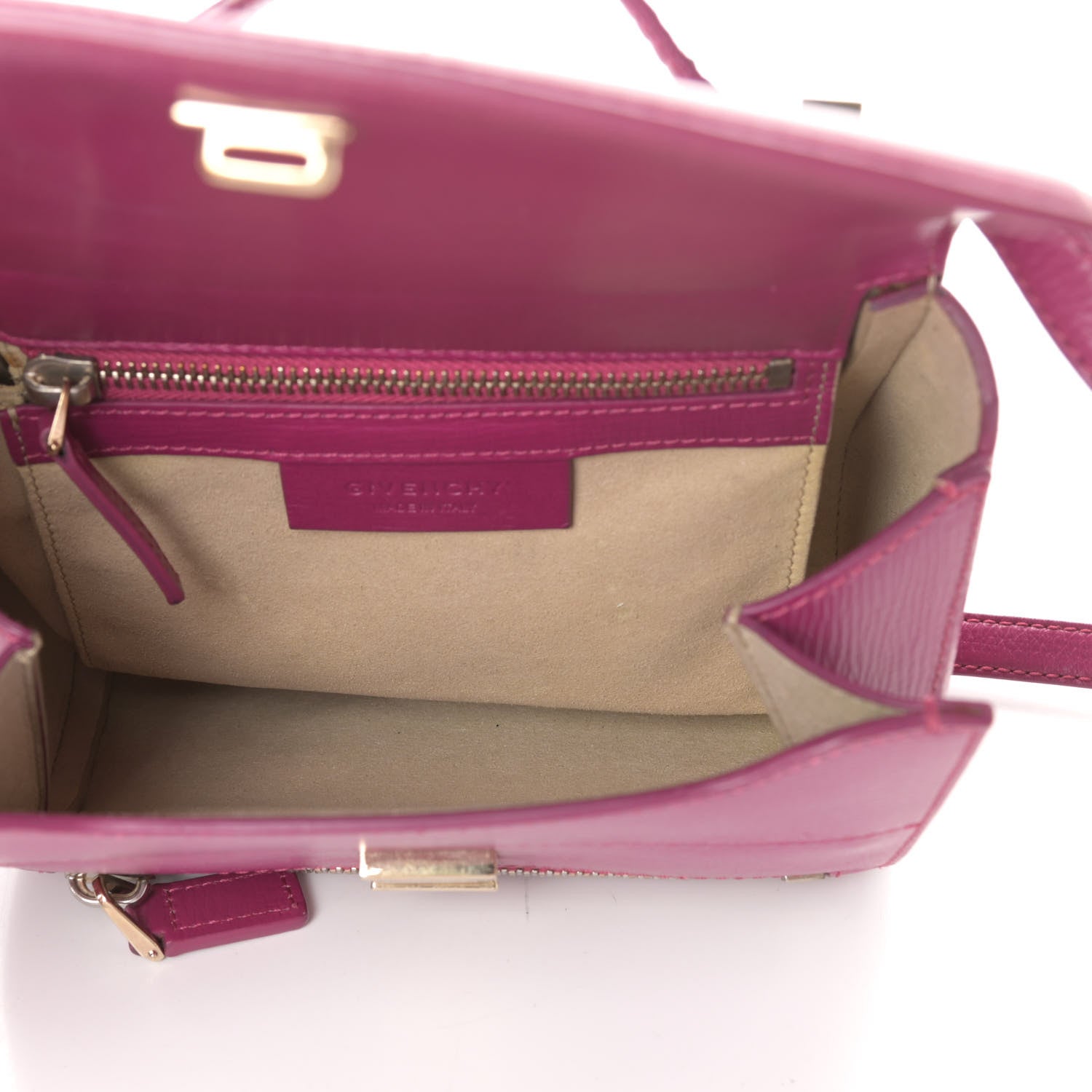 Givenchy Textured Calfskin Mini Pandora Box Crossbody Bag Magenta 5 of 11