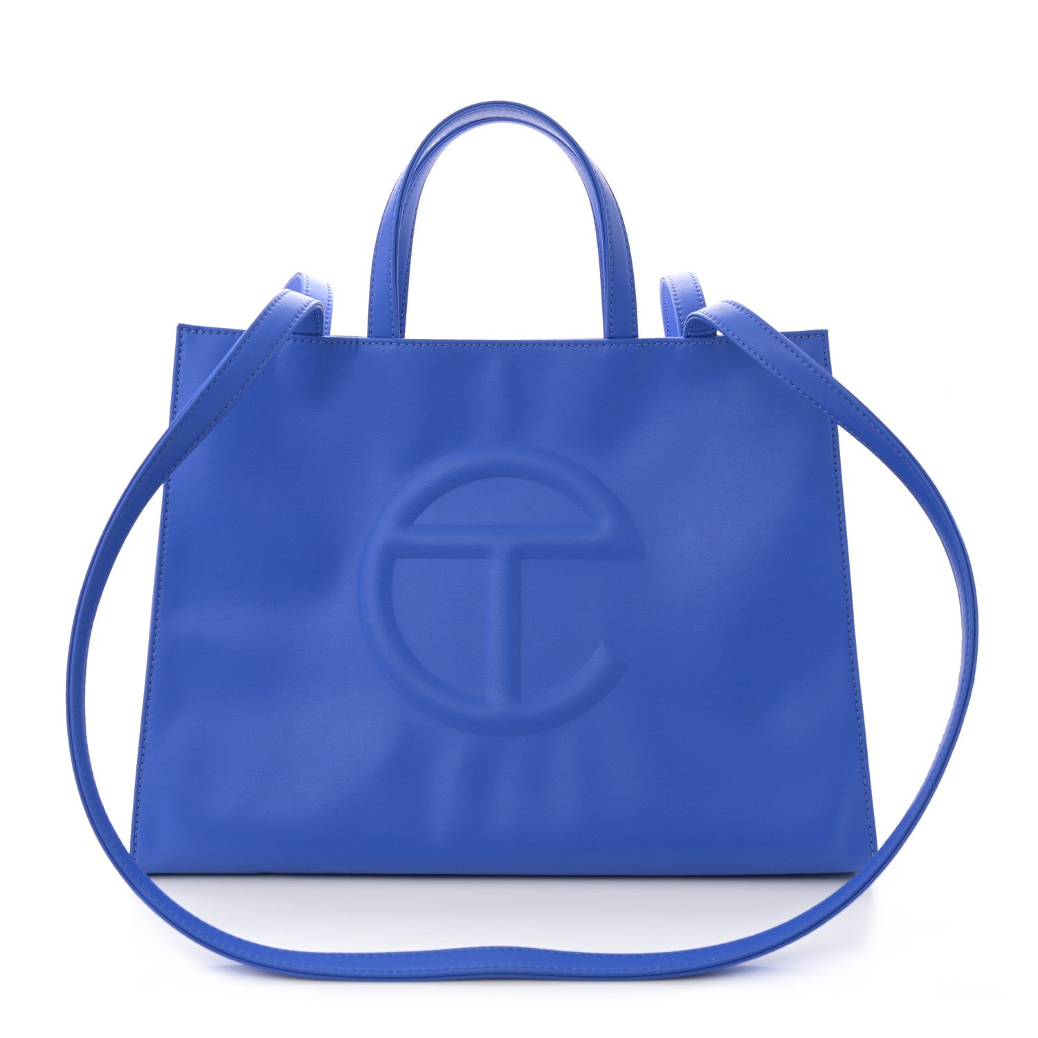 Telfar Vegan Leather Medium Shopping Bag Cerulean 1 of 14