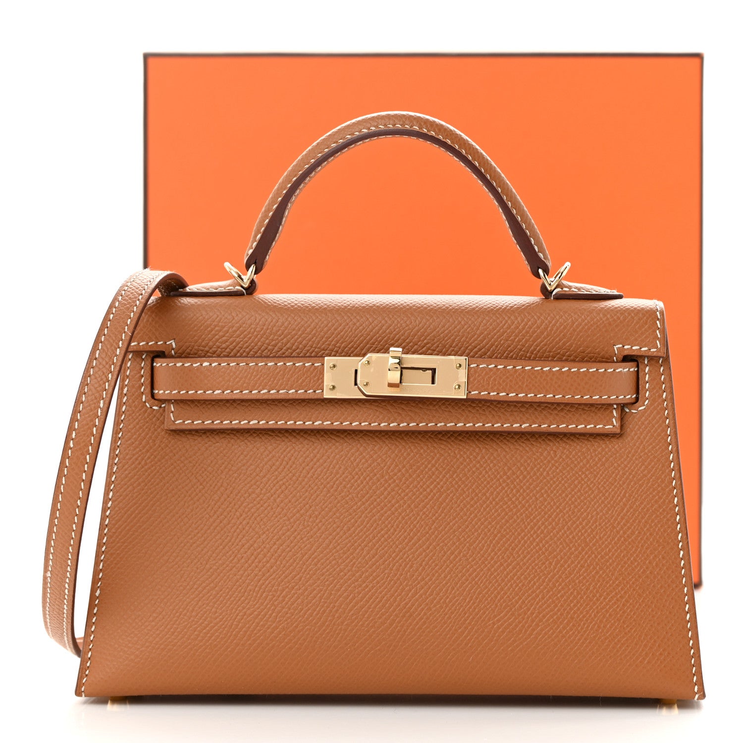Hermes Epsom Horseshoe Mini Kelly Sellier 20 Gold 12 of 12