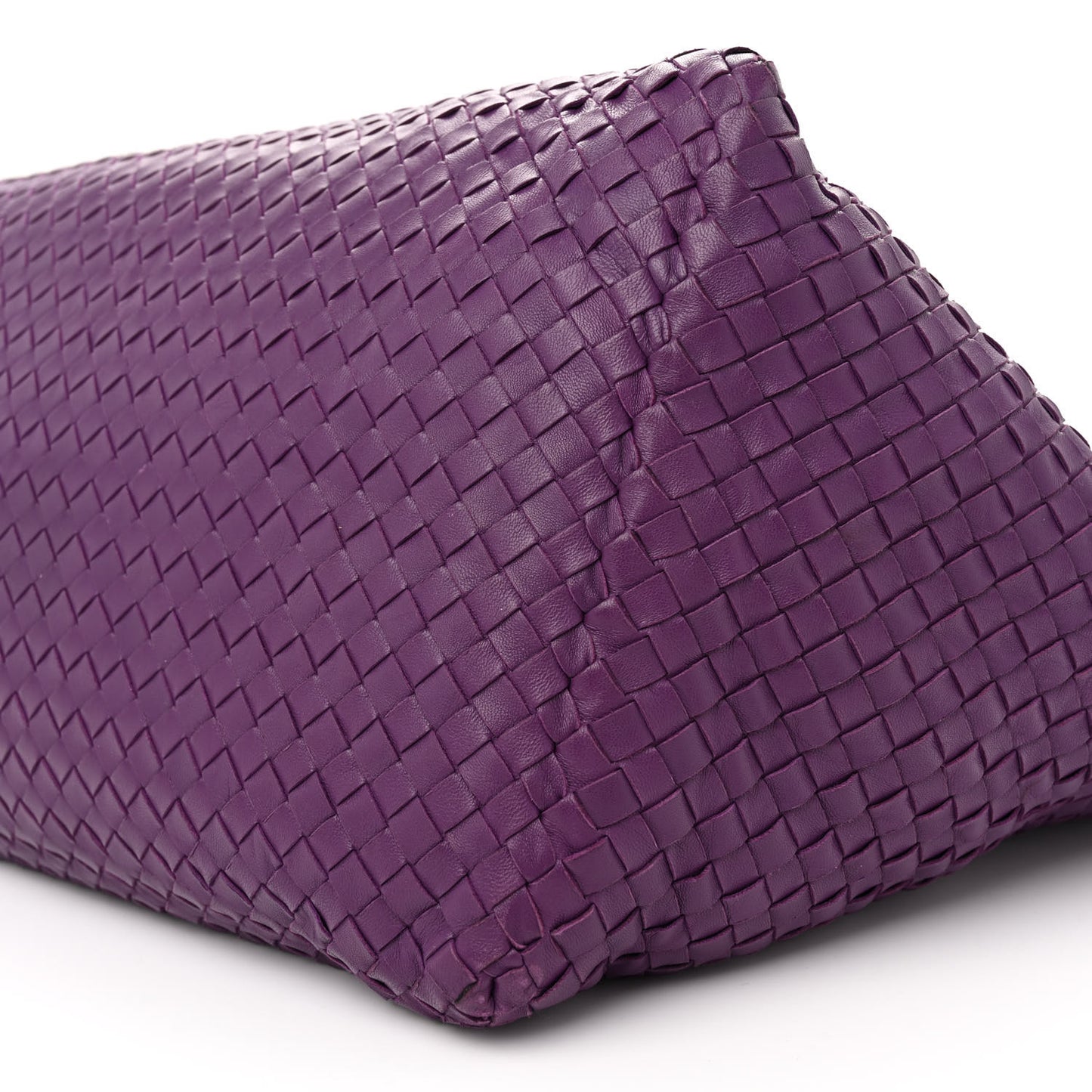 Nappa Intrecciato Large Cesta Tote Eggplant