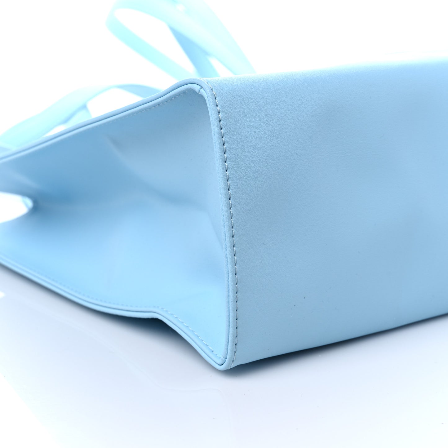 Vegan Leather Medium Shopping Bag Pool Blue